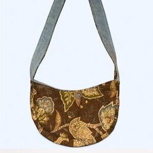 Floral Brown Shoulder Bag